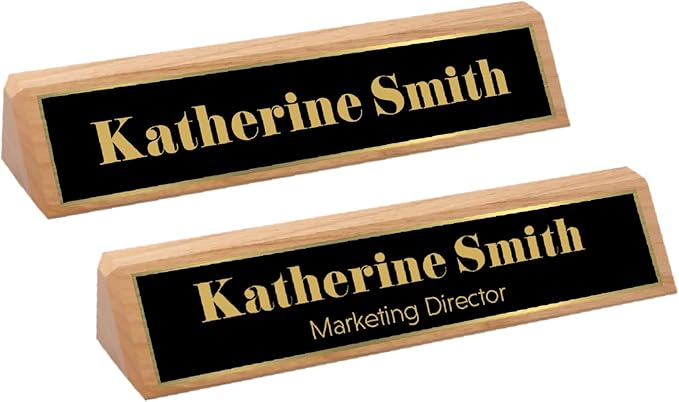 Custom Desk Wedge Name Plate - Image 2