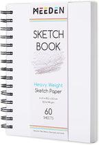 MEEDEN 6"x8" Sketchbook Paper Pad: 122lb/180gsm Spiral Bound Art Sketch Book by MEEDEN