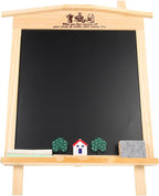 ADOCARN Wooden Tabletop Chalkboard Small Blackboard Reusable Desktop Message by ADOCARN