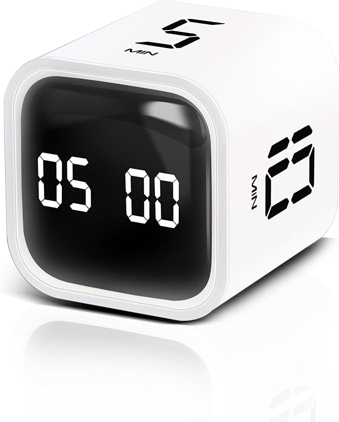 VEWINGL Cube Productivity Timer, 5/10/30/60 Min Presets + Custom Countdown by VEWINGL