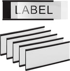 LLPT Magnetic Label Holder 3" x 1" 50 Packs C Channel 300g White Paper Cards - Image 5