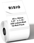 Risio Thermal Labels 1.57"x1.18", 220 Labels/Roll, Waterproof, Oil-Resistant by Unknown