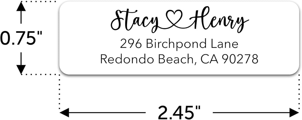 Personalized Return Address Labels - Custom Address Stickers on Sheets for Wedding Invitations (100-1000 Labels)