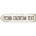 Rustic Custom Sign, Personalized Left Directional Metal Composite Street Sign by SigoSigns