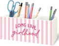 URLLUAE Pink Preppy Long Live Girlhood Wooden Pen Pencil Holder by Unknown