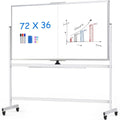 maxtek Rolling Whiteboard, Large Double Sided Standing Whiteboard