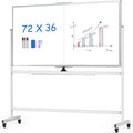 maxtek Rolling Whiteboard, Large Double Sided Standing Whiteboard by Maxtek