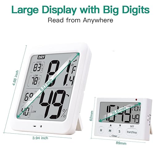 TXL Large Digital Hygrometer Indoor Thermometer - Image 5