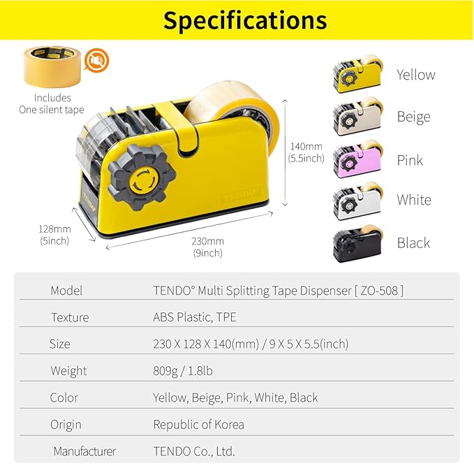 Multi-Section Tape Dispenser ZO-508: Innovative Cutter - Image 8