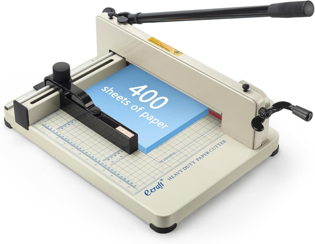 Ecraft Heavy Duty 12" Guillotine Paper Cutter - 400 Sheet Capacity,Solid...