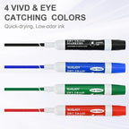 SUQJOY Dry Erase Markers, Chisel Tip Whiteboard Marker, Low Odor Thick Dry - Image 3