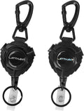 LATTHANT id Badge Holder Retractable Clip, 2 Pack Heavy Duty Retractable by Unknown