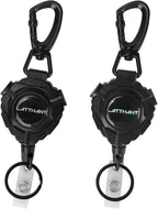 LATTHANT id Badge Holder Retractable Clip, 2 Pack Heavy Duty Retractable by Unknown