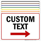 Custom Arrow, Custom Directional Sign, Right Arrow, 7x10 Inches, Rust Free .040 by MySignCenter