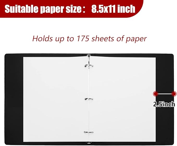 Vienrose 3 Ring Binder 1 Inch Round Rings - Image 3