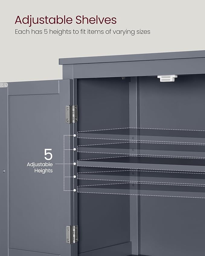 VASAGLE Floor Storage Cabinet, Freestanding Storage Unit - Image 6