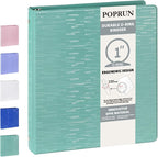 POPRUN 3 Ring Binder 1 Inch, Holds 175 Sheets of 8.5 x 11 Paper, Extra Durable by POPRUN