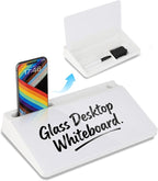 Small Glass Desktop Whiteboard 11.8×7”, Dry Erase Note Memo Board, Desk by Unknown