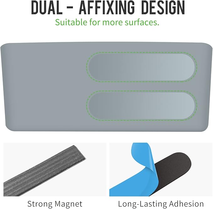 loukin Magnetic and Adhesive Marker Holder, Dry Erase Accessory Tray, Magnetic - Image 4