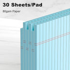 AILZFEI Blue Legal Pad Note Pads 8.5 x 11 inch, Wide Ruled Clear Print Writing - Image 3