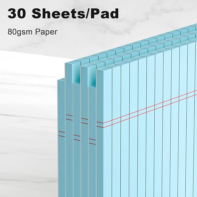 AILZFEI Blue Legal Pad Note Pads 8.5 x 11 inch, Wide Ruled Clear Print Writing - Image 3