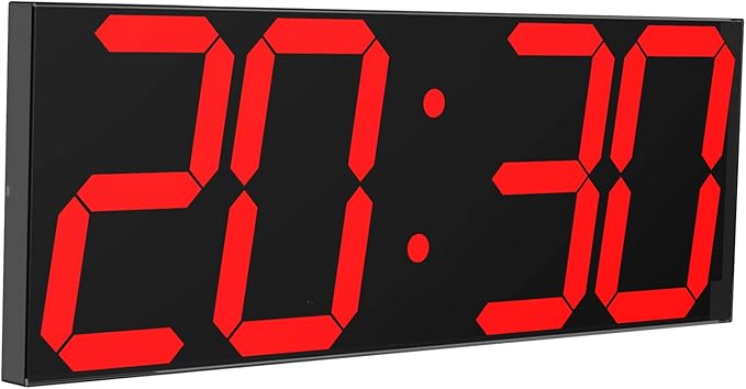 LED Large Digital Wall Clock, Oversize Wall Clock by CHKOSDA