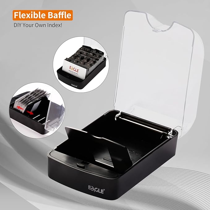 Eagle Business Card Box, Push-Button, Storage up to 350 Cards - Image 4