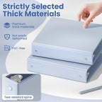 SUNEE 3 Ring Binder 1.5 Inch 1 Pack, Haze Blue - Image 4
