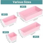 WOWBOX 25 PCS Plastic Drawer Organizer Set, 4 Sizes Desk Drawer Divider - Image 2