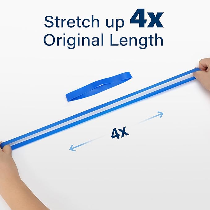 LotFancy Large Rubber Bands, Heavy Duty Blue Long Rubber Bands - Image 3