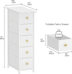 GiftGo Narrow Dresser Cabinet Vertical Slim Dresser Chest of Drawers Skinny - Image 3