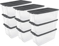 Sterilite 9-Pack Modular Stacker Box, Durable Clear Plastic Storage Bins