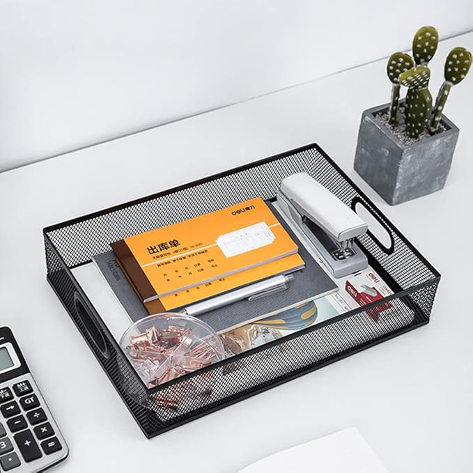 EsOfficce Desk Drawer Organizer, A4 Large Metal Mesh Desk Rrganizer Tray - Image 6