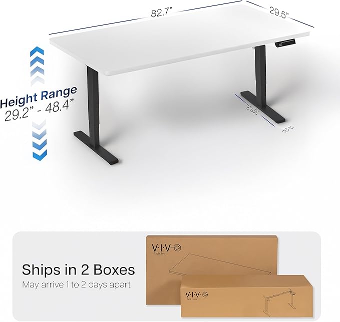 VIVO Large Electric 83 x 30 in Standing Desk, Memory Height Adjustment - Image 3