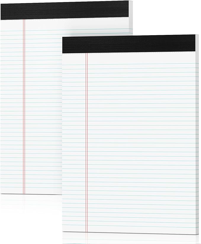 Legal Pads 8.5 x 11 White Note Pads 2 Pack by notepads