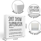 Supervisor Gifts for Women Funny Office Decor, Sarcastic Wooden Box Sign - Image 2