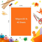 Cream White Cardstock 40 Sheets 8.5 x 11 Inches, 180gsm/65lb Construction Paper - Image 4