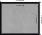 Amanti Art Black Framed Magnetic Board 17x21 Small Vision Board - Image 3