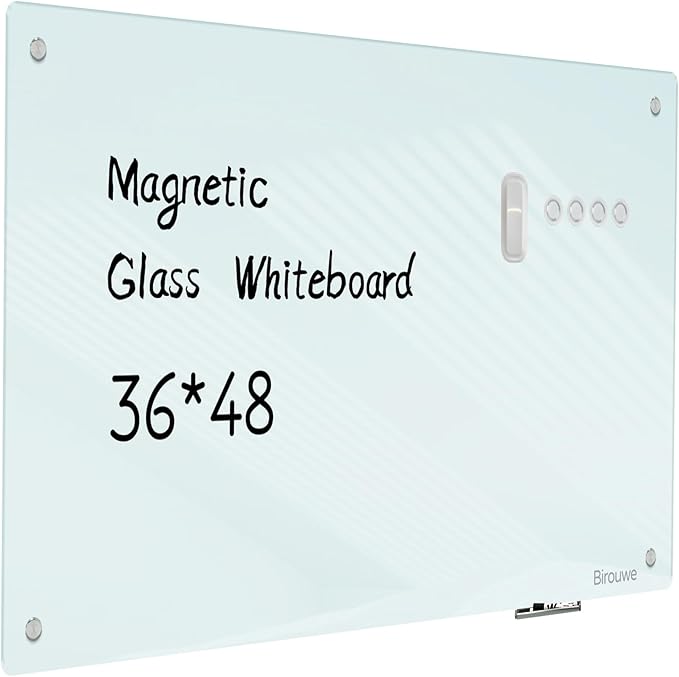 Magnetic Glass Whiteboard by Unknown