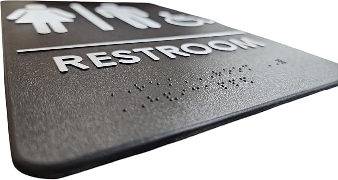 USA Made - Men's and Women's Restroom Signs ADA-Compliant Bathroom Door Signs - Image 2