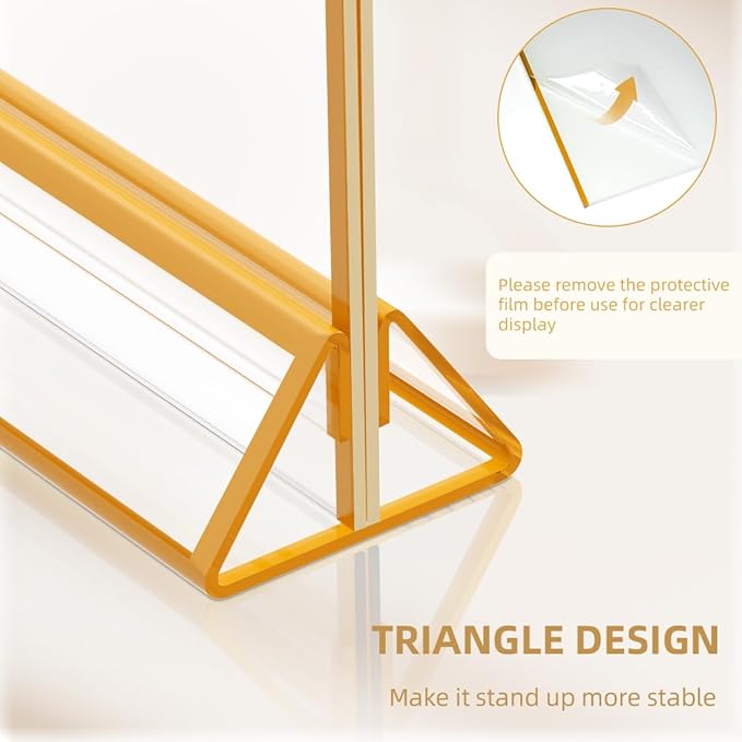 PPH-Sisy Acrylic Sign Holder 8.5x11 Clear Acrylic Frames Display Stand Double - Image 4