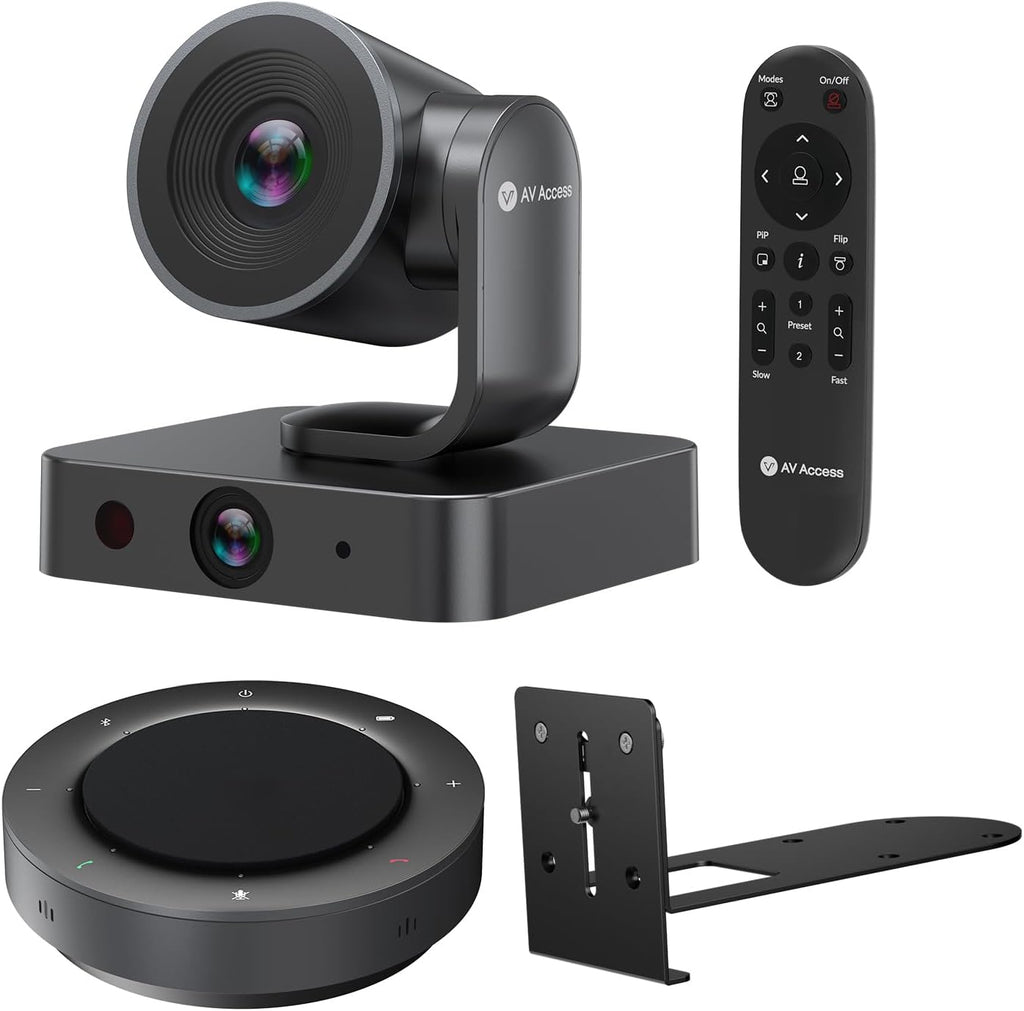 4K Conference Room Camera System, AI Auto-Tracking PTZ Camera 15x Zoom