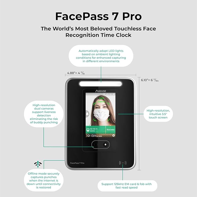 ANVIZ Time Clocks for Employees Small Business - Image 8