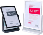 ECKEK ABS Plastic Sign Holder, Menu Displays T Shape Sign Stand, Rotating - Image 2