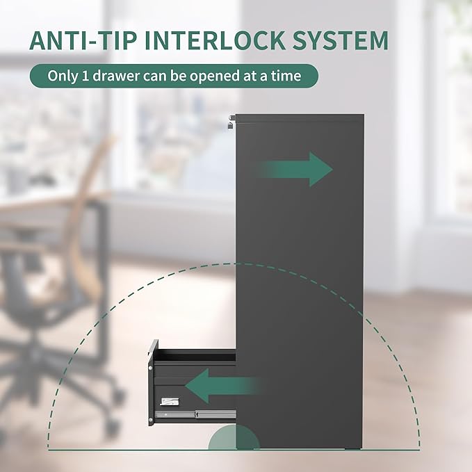 FLIXELIO 4 Drawer File Cabinet - Image 4