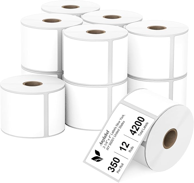 Compatible 2-1/4" x 4" Direct Thermal Labels Replacement by Anylabel