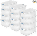 Sterilite 12-Pack Latching Box, Under Bed Storage Bins by Sterilite