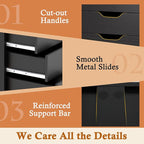 Giantex 5-Drawer Storage Cabinet, Mobile Lateral File Cabinet - Image 6