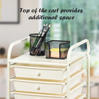 Giantex 10 Drawer Rolling Storage Cart Scrapbook Paper Office School Organizer - Image 4