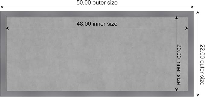 Amanti Art Grey Framed Magnetic Board 22x50 Oversize Vision Board - Image 4